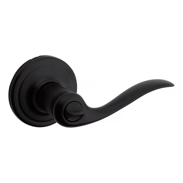 Kwikset: Tustin Entry Lever with Round Rose / Iron Black  / with SmartKey Technology